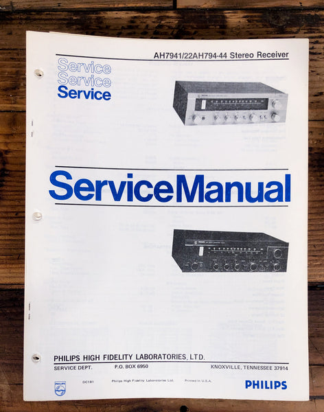 Philips 22AH794-44 AH 794 AH 7941 Receiver  Service Manual *Original*