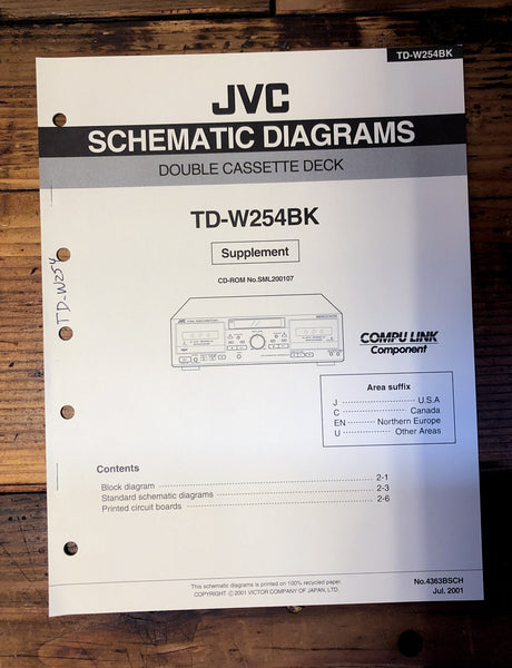 JVC TD-W254  Supp. Service Manual *Original*