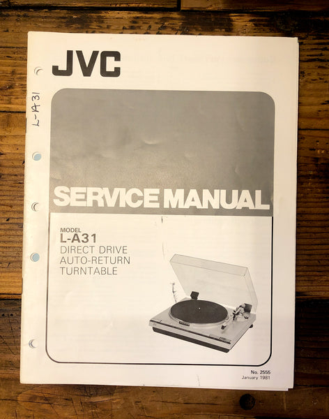 JVC L-A31 Record Player / Turntable  Service Manual *Original*