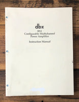 DBX BX1 Amplifier  Owner / User Manual *Original*