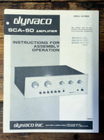 Dynaco SCA-50 Amplifier Assembly & Operation Manual *Orig*