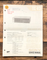 Sony TC-V3 Cassette  Service Manual *Original*