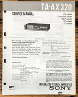 Sony TA-AX320 Amplifier  Service Manual *Original*
