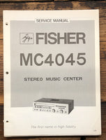 Fisher MC-4045 MC4045 Stereo  Service Manual *Original*