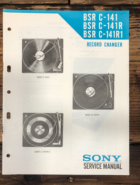 Sony / BSR C-141 C-141R C-141R1 Record Player  Service Manual *Original*