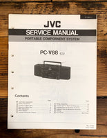 JVC PC-V88 Stereo / Boombox  Service Manual *Original*