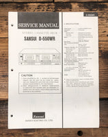 Sansui D-550WR Cassette  Service Manual *Original*