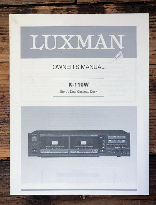 Luxman K-110W Cassette  Owner / User Manual *Original*
