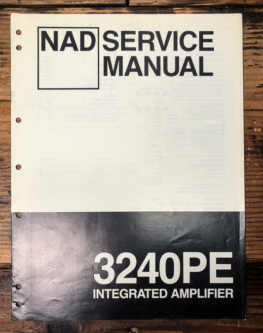 NAD Model 3240PE 3240 PE Amplifier Service Manual *Original*