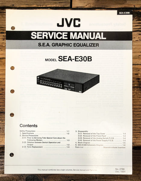 JVC SEA-E30B Graphic Equalizer Service Manual *Original*