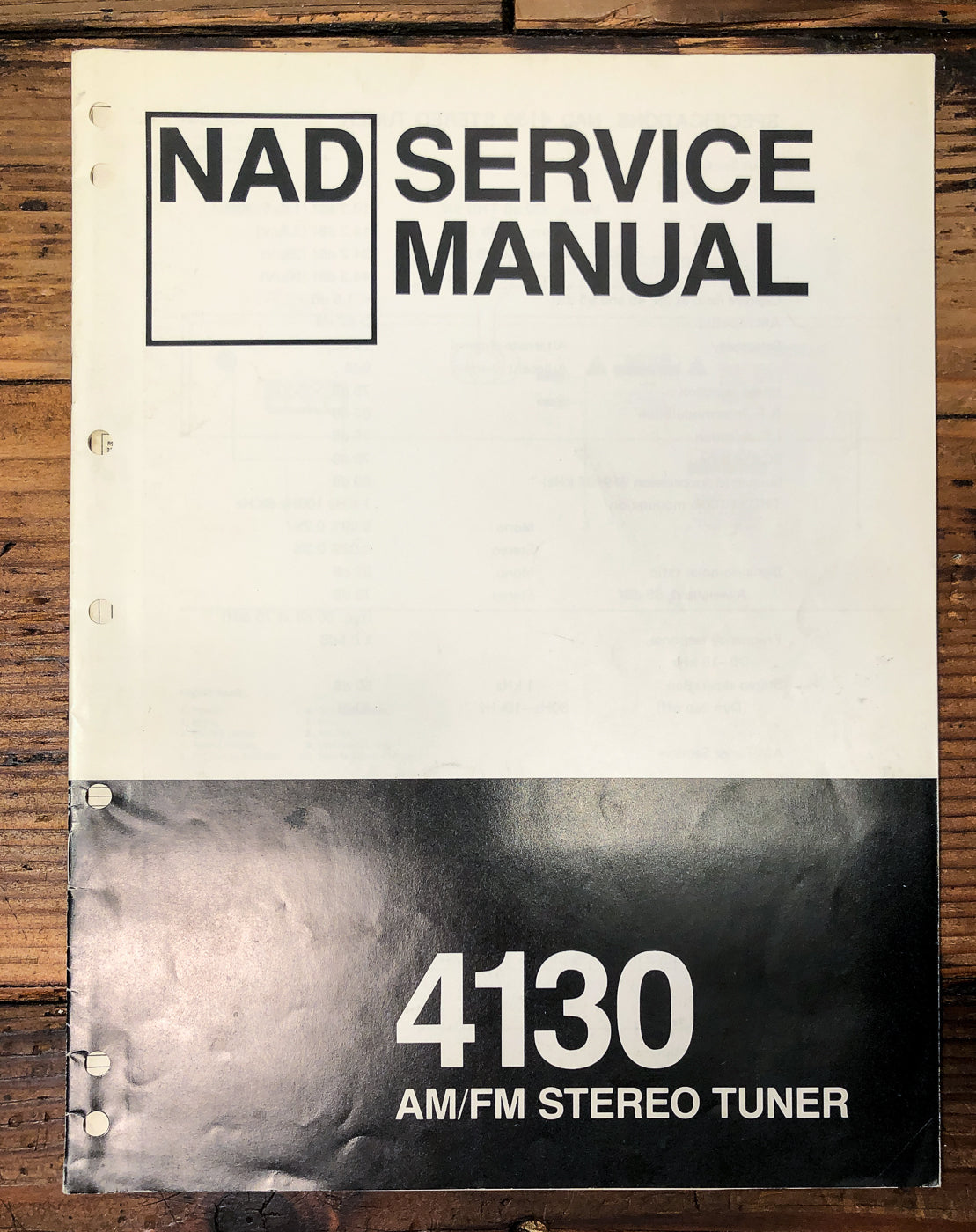 NAD Model 4130 Tuner Service Manual *Original*