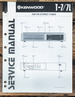 Kenwood T-7 T-7L Tuner  Service Manual *Original*