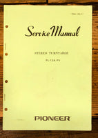Pioneer PL-12A Record Player / Turntable Service Manual *Original*