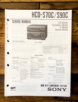 Sony HCD-S70C HCD-S90C Stereo  Service Manual *Original*