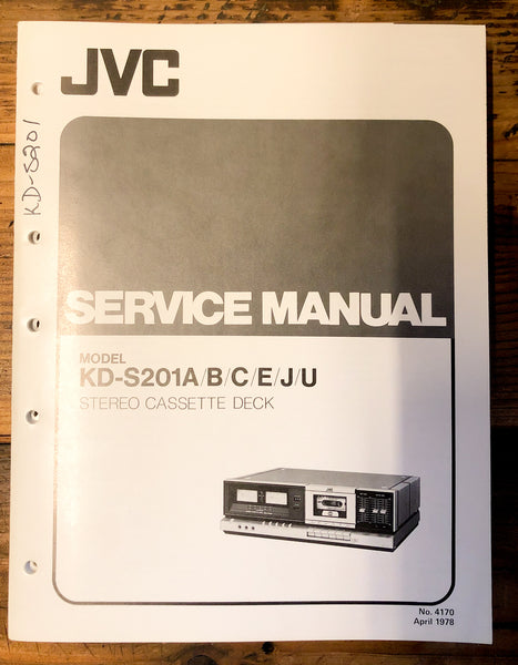 JVC KD-S201 -S201A Cassette  Service Manual *Original*