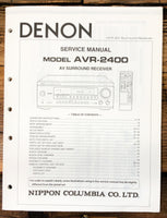 Denon AVR-2400 Receiver  Service Manual *Original*