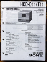 Sony HCD-D11 HCD-T11 Stereo  Service Manual *Original*