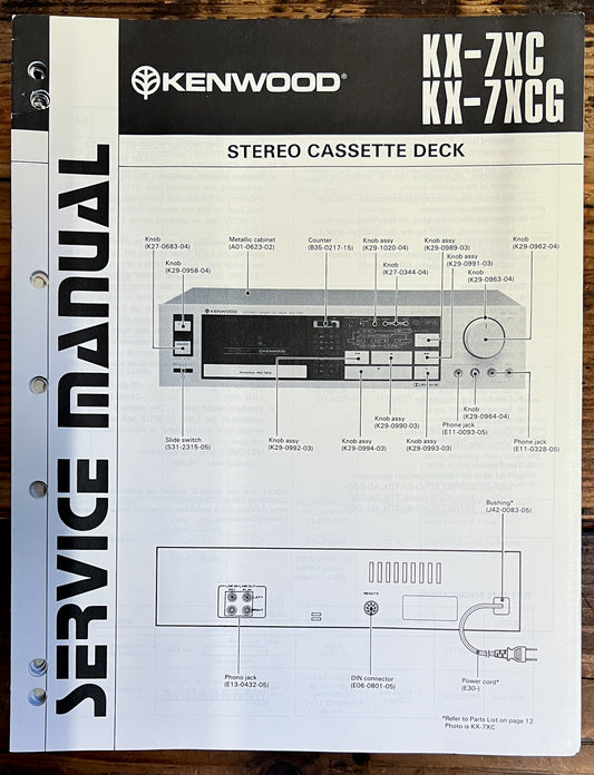 Kenwood KX-7XC KX-7XCG Cassette  Service Manual *Original*