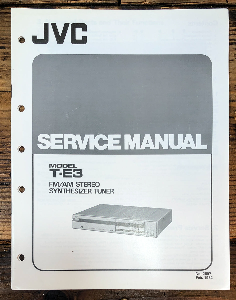 JVC T-E3 Tuner Service Manual *Original*