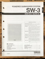 Yamaha SW-3 Subwoofer  Service Manual *Original*