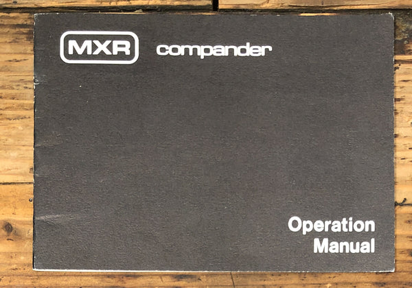 MXR Compander M-119 Noise Reduction Owners / User Manual *Original*