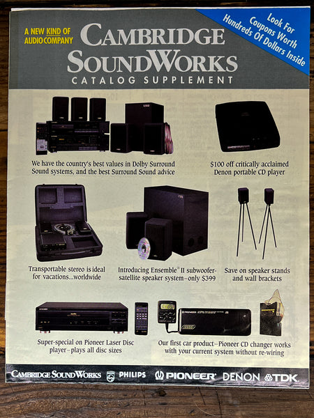 Cambridge Soundworks Model 1O 11 Ensemble  6pg Foldout Brochure *Original*