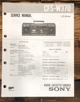 Sony CFS-W370 Radio Service Manual *Original*