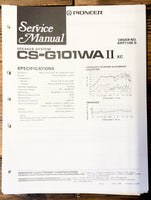 Pioneer CS-G101WA II Speaker  Service Manual *Original*