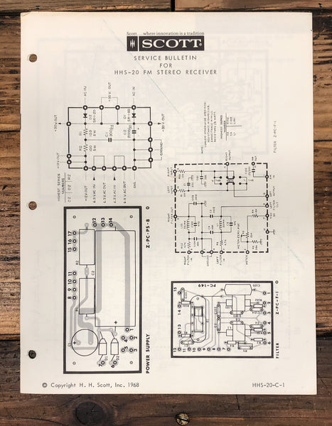 HH Scott HHS-20 Receiver Service Manual *Original*