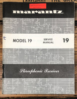 Marantz Model 19 Receiver  Service Manual *Original* #2