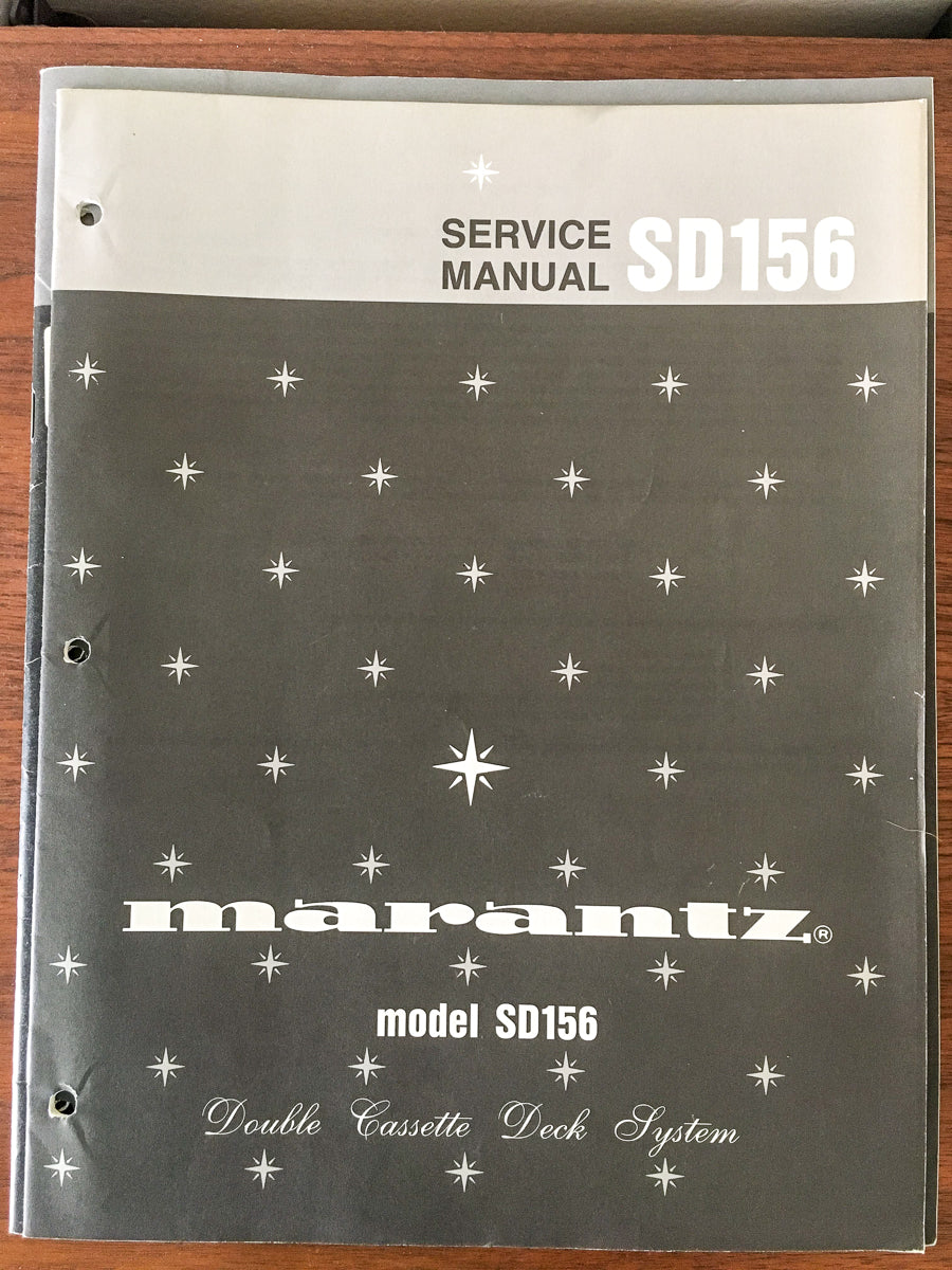 Marantz SD-156 Cassette Deck Service Manual *Original*