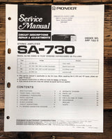 Pioneer SA-730 Amplifier Service Manual *Original*