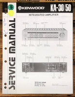 Kenwood KA-30 KA-50 Amplifier  Service Manual *Original*