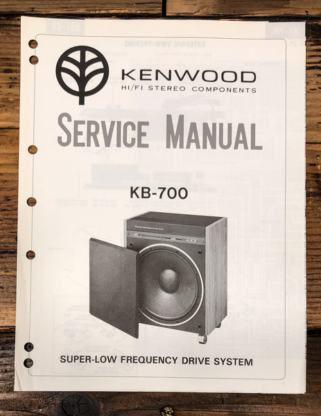 Kenwood KB-700 Subwoofer Service Manual *Original*