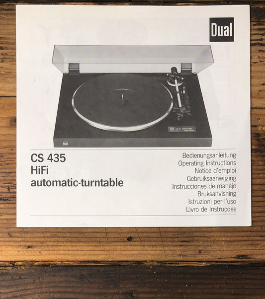 Dual CS 435 Record Player / Turntable  Owner / User Manual *Original*