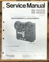 Technics RS-1500 US RS-1506 US Reel to Reel Vol. 2Service Manual *Original*