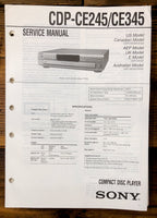 Sony CDP-CE245 CDP-CE345 CD Player  Service Manual *Original*