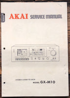 Akai GX-M10 Cassette  Service Manual *Original*