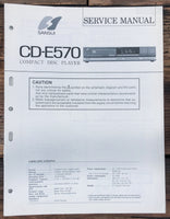 Sansui CD-E570 CD Player  Service Manual *Original*