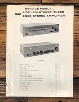 NAD Model 3020 4020 Tuner / Amplifier Service Manual *Original*