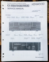 Kenwood KX-W894 -W4060 -W6060 Cassette  Service Manual *Original*