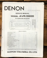 Denon AVR-5600 Receiver / Amplifier  Service Manual *Original*