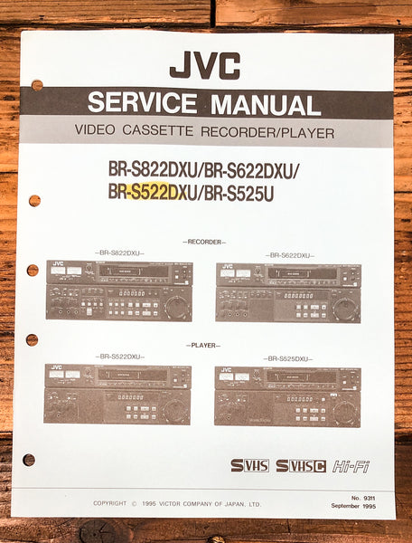 JVC BR-S822DXU -S622DXU -S522DXU -S525U VCR Service Manual *Original*