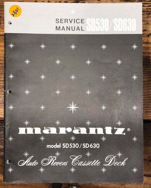 Marantz SD530 SD 530 SD630 SD 630 Cassette  Service Manual *Original*
