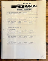 JVC JR-S100 Receiver Supp. Service Manual *Original*