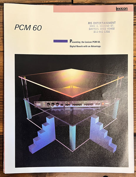 Lexicon PCM60 PCM 60 Digital Reverb  Dealer Brochure *Orig*