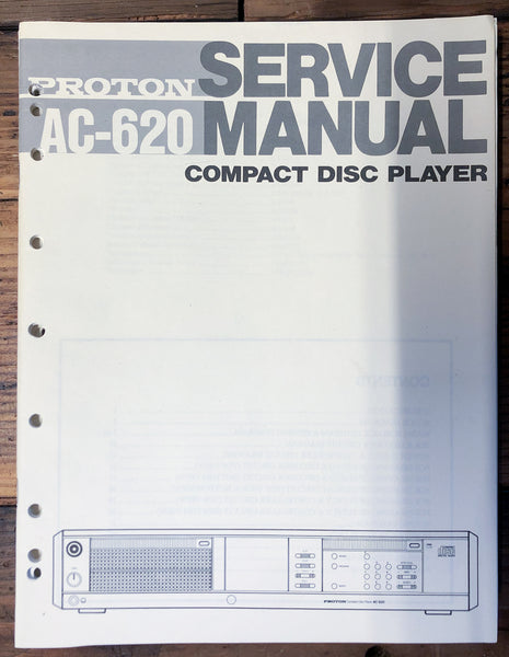 Proton AC-620 CD Player  Service Manual *Original*