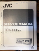 JVC KD-10A Cassette  Service Manual *Original*