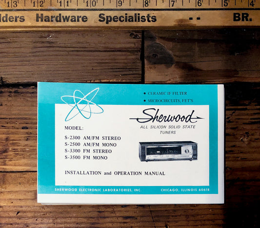 Sherwood S-2300 -2500 -3300 -3500 Tuner  Owner / User Manual *Original*