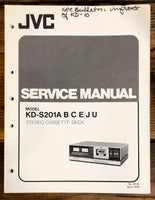 JVC KD-S201 KD-S201A Cassette  Service Manual *Original*